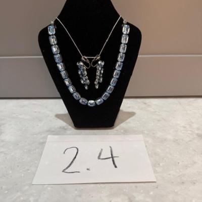 Weiss Rhinestone Necklace and Earring set