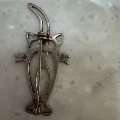 Cute Sterling Cat Pins