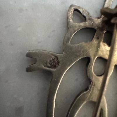 Cute Sterling Cat Pins