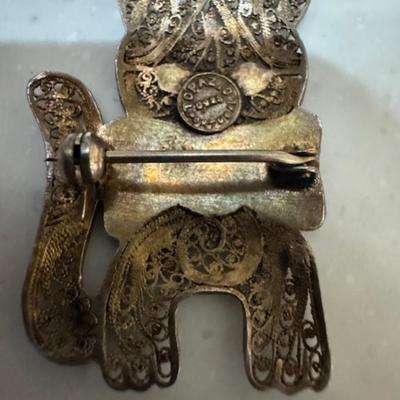 Cute Sterling Cat Pins