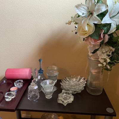 Candles and votives with small shelving