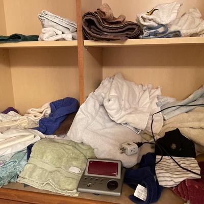 Laundry bag with rags and towels