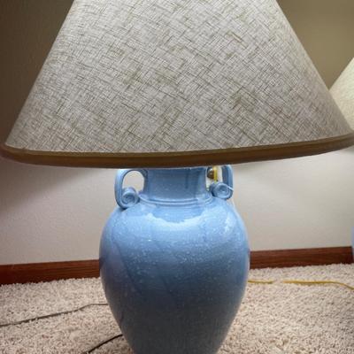 Blue speckled lamps