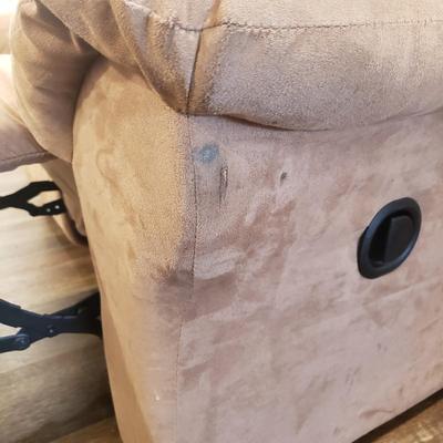 Microfiber Tan Reclining Love Seat (BLR-KD)