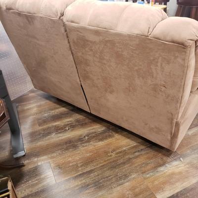 Microfiber Tan Reclining Love Seat (BLR-KD)