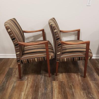 Pair of Gunlocke Co. MCM Upholstered Chairs (BLR-KD)