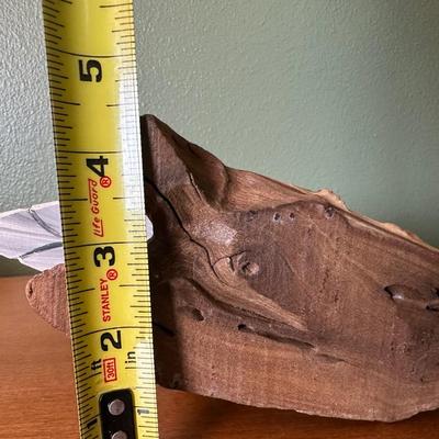 Hand-Painted Carved Wood Dove on Driftwood Perch