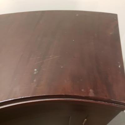 Half Moon Leather and Wood Bar W/ Three Stools (BLR-KD)