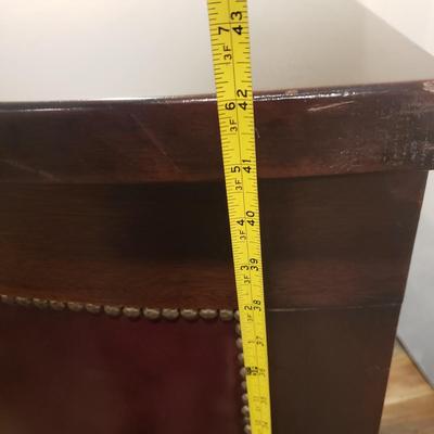 Half Moon Leather and Wood Bar W/ Three Stools (BLR-KD)