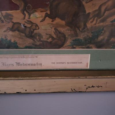 Two Vintage Hunting Prints (BLR-KD)