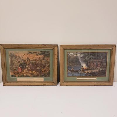 Two Vintage Hunting Prints (BLR-KD)