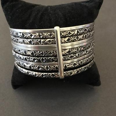 Beautiful Silver tone, bangle, bracelets