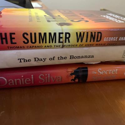 Many hard and soft cover books