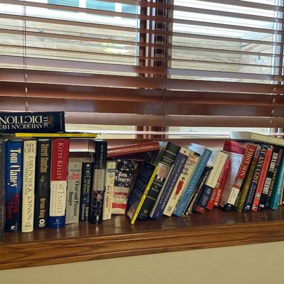 Many hard and soft cover books