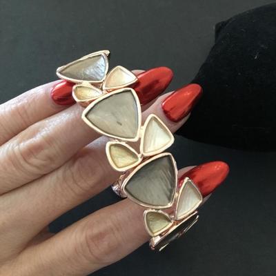 Rose gold, toned, stretch bracelet