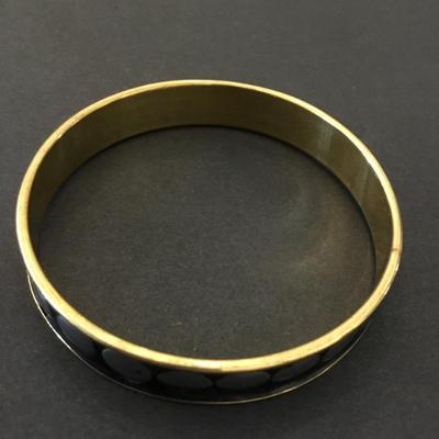 Vintage, silver, and gold tone bangle bracelet