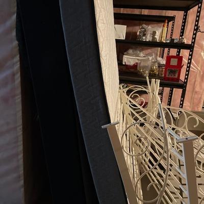 Twin canopy frame and mattress