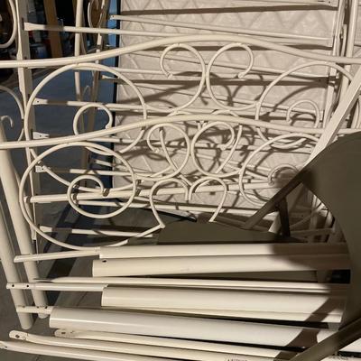 Twin canopy frame and mattress