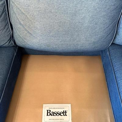 Bassett Denim Blue Skirted Sofa