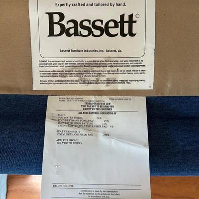 Bassett Denim Blue Skirted Sofa