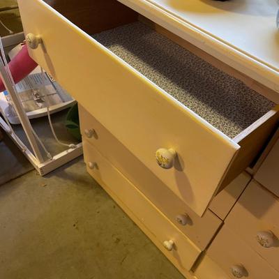 Yellow painted dresser