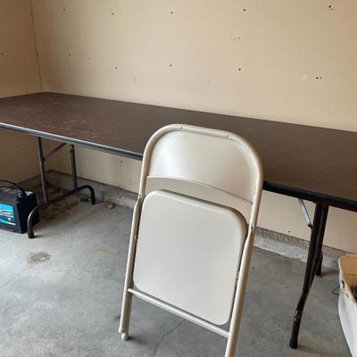 8’ long folding table