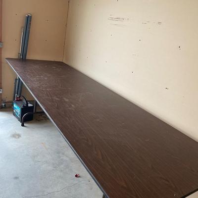 8’ long folding table