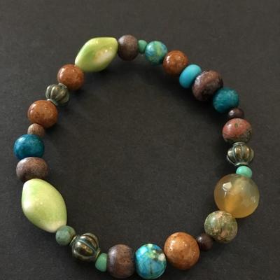 Beautiful, ceramic and stone beautiful bracelet