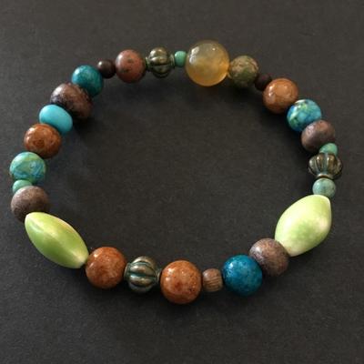 Beautiful, ceramic and stone beautiful bracelet