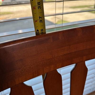 Vintage Solid Wood Dining Table with 6 Matching Chairs and Two Leaves