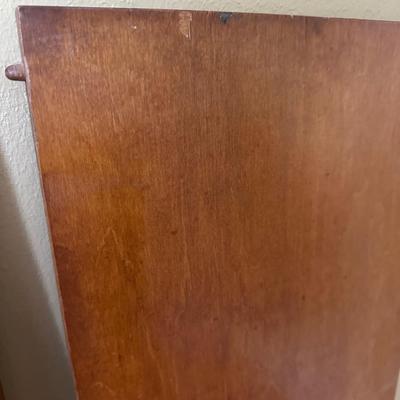 Vintage Solid Wood Dining Table with 6 Matching Chairs and Two Leaves