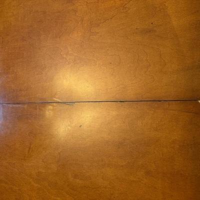 Vintage Solid Wood Dining Table with 6 Matching Chairs and Two Leaves