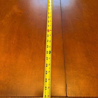 Vintage Solid Wood Dining Table with 6 Matching Chairs and Two Leaves