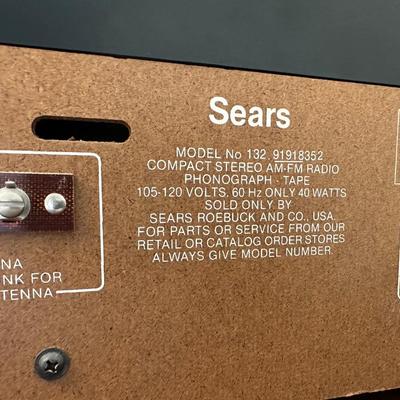 Vintage Sears Compact Stereo System with Turntable & Speakers
