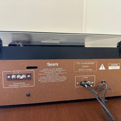 Vintage Sears Compact Stereo System with Turntable & Speakers