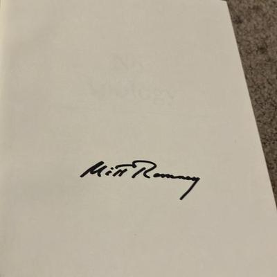 Signed First Edition: Mitt Romney's "No Apology: The Case for American Greatness" - 2010 Hardcover
