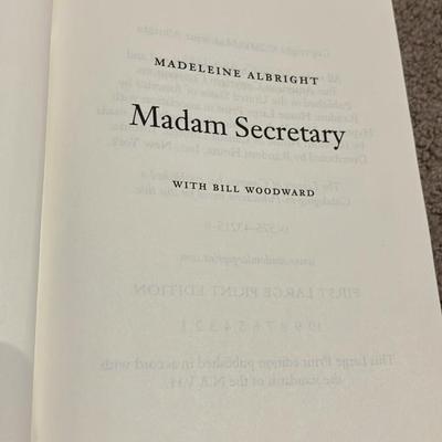 Signed 1st Large Print Edition - "Madam Secretary" by Madeleine Albright - Rare Memoir!
