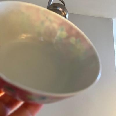 Vintage Early Asian Floral Ceramic Bowl