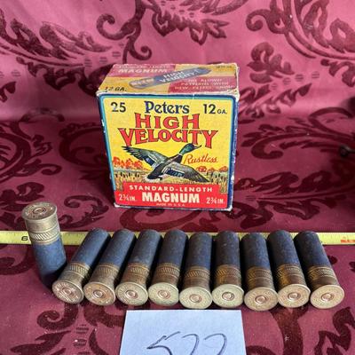 Vintage Peter’s High Velocity 12 ga. Shells and Box