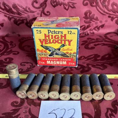 Vintage Peter’s High Velocity 12 ga. Shells and Box