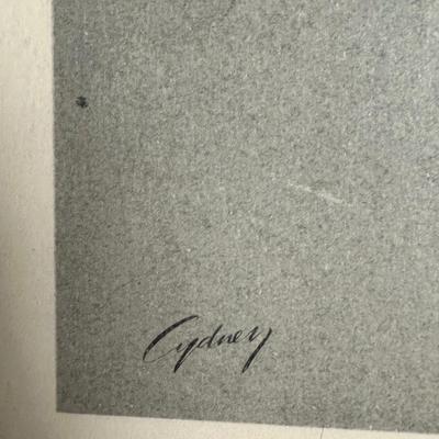 Pair of Mid-Century “Cydney” Circus Clown Framed Prints