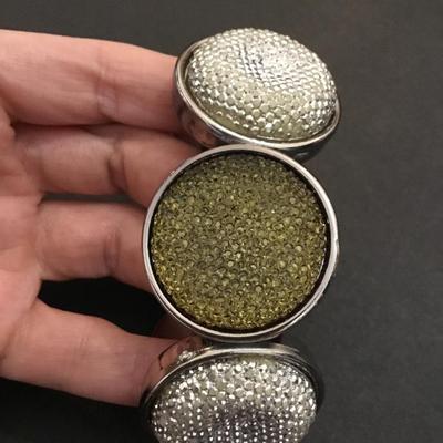 Cute stretch bracelet, silver toned