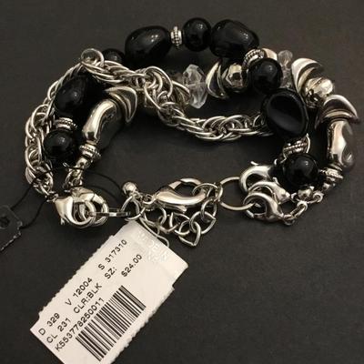 Cute Silver tone 3-in-1 bracelets