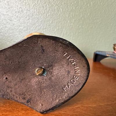 Vintage Israel Brass Shabbat Candleholder