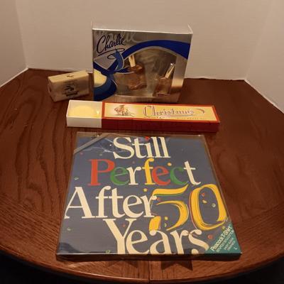 NEW T-SHIRT (L), CHARLIE PERFUME AND BARS OF SOAP