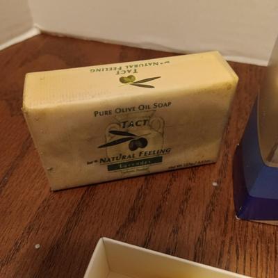 NEW T-SHIRT (L), CHARLIE PERFUME AND BARS OF SOAP