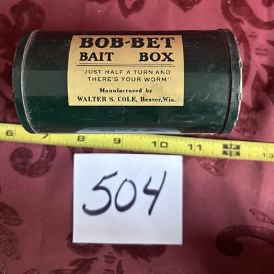 Vintage Bob-Bet Bait Box