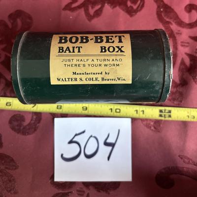 Vintage Bob-Bet Bait Box