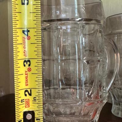 Set of 8 Luminarc France Glass Beer Mugs