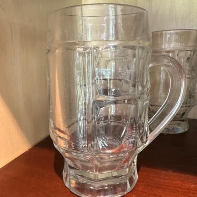 Set of 8 Luminarc France Glass Beer Mugs